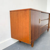 Mid Century Modern Low Dresser with Cabinet Doors