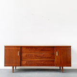 Mid Century Modern Low Dresser with Cabinet Doors