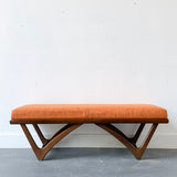 Mid Century Upholstered Bench
