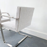 Pair of Mies Van Der Rohe “BRNO” Chairs with New Upholstery