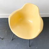 Pair of Vintage Yellow Shell Chairs by Kruger
