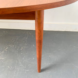 Mid Century Oval Dining Table with 2 Leaves