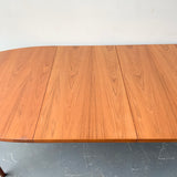 Mid Century Oval Dining Table with 2 Leaves