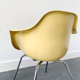 Pair of Vintage Yellow Shell Chairs by Kruger
