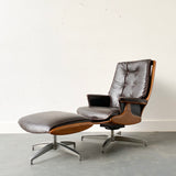 Mid Century Modern Heywood Wakefield Lounge Chair and Ottoman