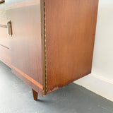 Mid Century Modern Low Dresser with Cabinet Doors
