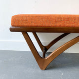 Mid Century Upholstered Bench