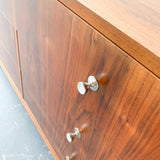 Mid Century Modern Walnut Dresser with Unique Drawer Pulls