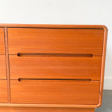 Danish Teak 9 Drawer Dresser