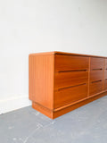 Danish Teak 9 Drawer Dresser