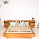 Vintage Teak King Size Platform Bed