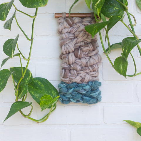 Woven Wall Hanging on Copper Pipe