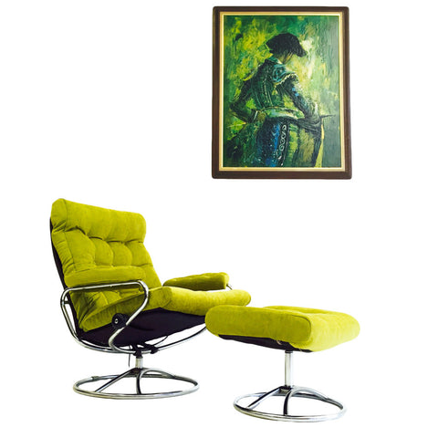 Ekornes Lounge Chair & Ottoman