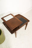 Mid Century End Table with Inlay
