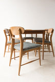 Mid Century Dining Set with 6 Chairs