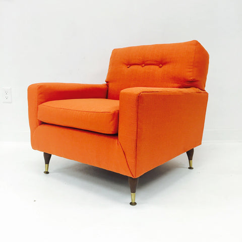 Mid Century Orange Lounge Chair