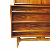 Mid Century Sculpted Walnut Gentlemen's Chest