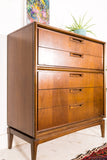 Mid Century Walnut Highboy Dresser