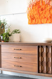 Mid Century Walnut Sculpted Sideboard
