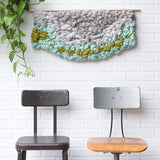 Panoramic Mint + Green Woven Wall Hanging