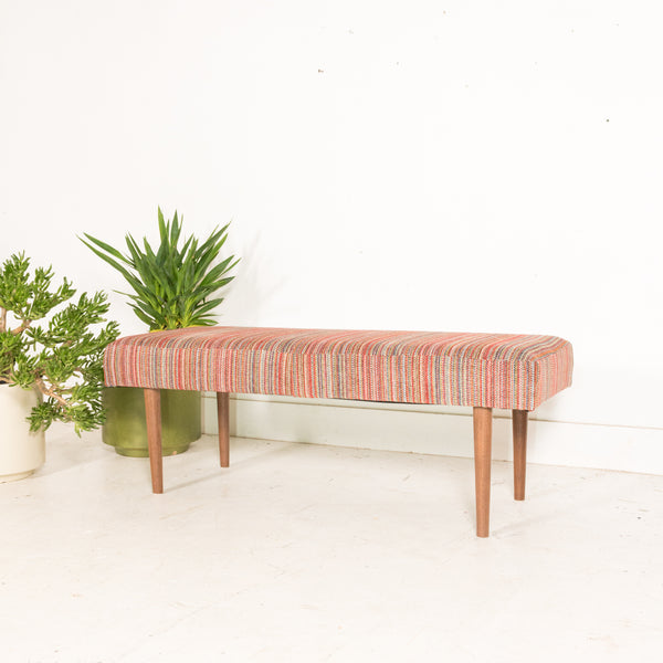 Modern Handmade Bench - Multi-Color Stripe – Atomic Furnishing & Design