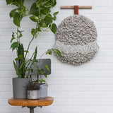 Neutral Round Woven Wall Hanging with Fringe