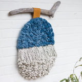 Blue Woven Round Wall Hanging