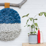 Blue Woven Round Wall Hanging