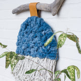 Blue Woven Round Wall Hanging