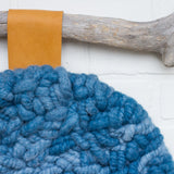 Blue Woven Round Wall Hanging