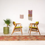 Pair of Gunlocke Chairs - New Chartreuse Upholstery