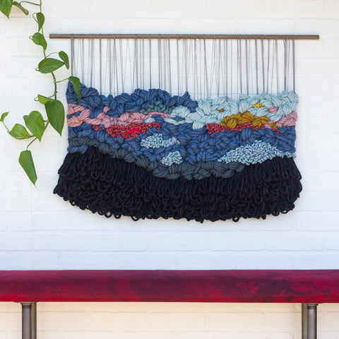 Large Multi-Colored Woven Wall Hanging