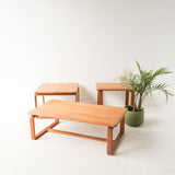 Solid Teak Coffee and End Table Set