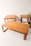 Solid Teak Coffee and End Table Set