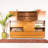 Teak Wall Unit/Bar Cabinet
