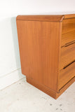 Teak 6 Drawer Dresser on Plinth Base