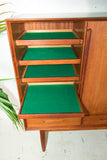 Danish Teak Highboard on Tapered Legs
