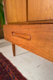 Danish Teak Highboard on Tapered Legs
