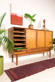 Danish Teak Highboard on Tapered Legs