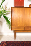 Danish Teak Highboard on Tapered Legs