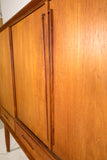 Danish Teak Highboard on Tapered Legs