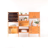 Danish Teak 3 Bay Wall Unit