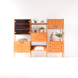 Danish Teak 3 Bay Wall Unit