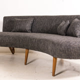 Rare Mid Century Modern Cloud Style Sofa with Sculpted Legs