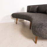 Rare Mid Century Modern Cloud Style Sofa with Sculpted Legs